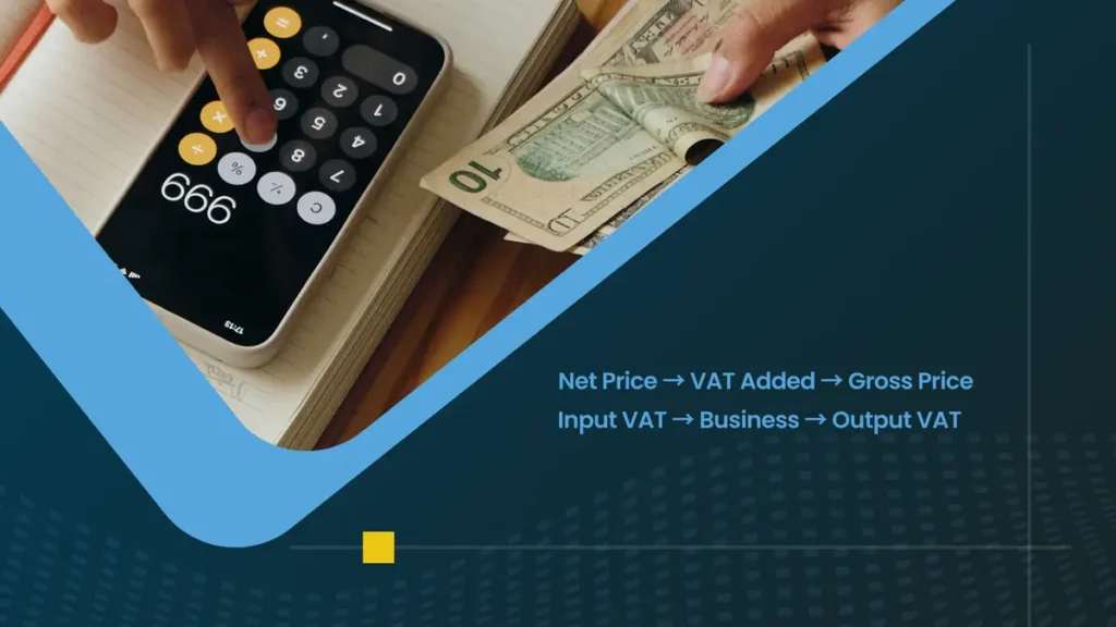 How VAT works explained with input and output tax example